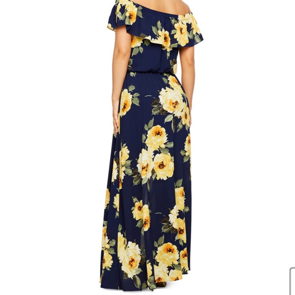 Off The Shoulder Floral Maxi Dress